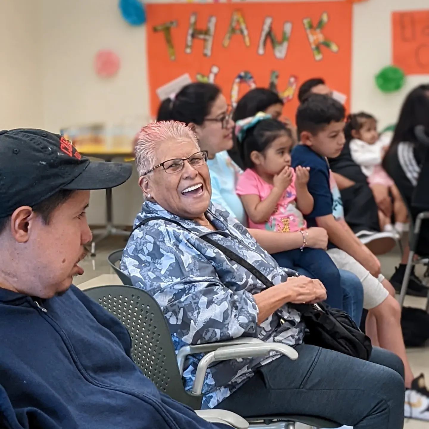 Group of People at Library Program